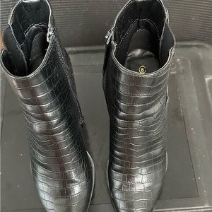 Faux Crocodile Ankle Boot